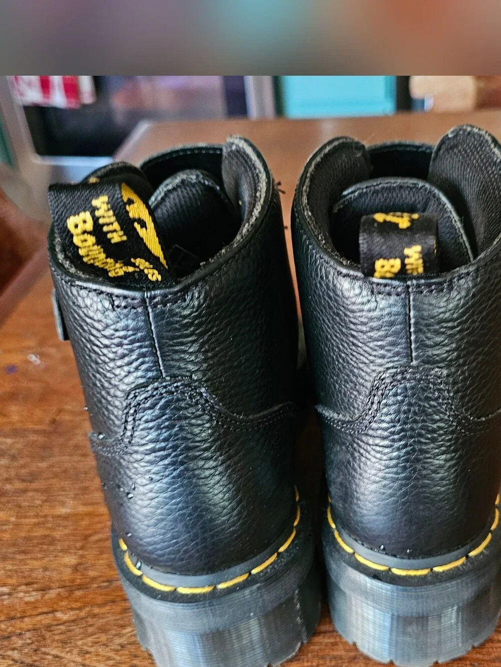 Dr. Martens Black Leather Daisy Flower-Buckle Ankle Boots 8